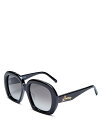 【送料無料】 ロエベ レディース サングラス・アイウェア アクセサリー Square Sunglasses 53mm Black/Gray Gradient