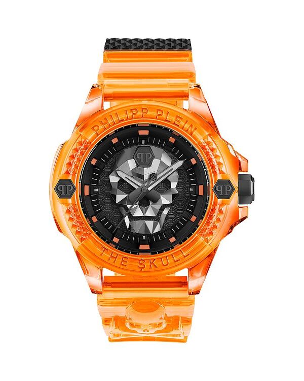 【送料無料】 フィリッププレイン レディース 腕時計 アクセサリー The $kull Scuba Duba Edition Watch 44mm Black/Orange