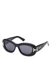 【送料無料】 プッチ レディース サングラス・アイウェア アクセサリー Geometric Sunglasses 52mm Black/Gray Solid