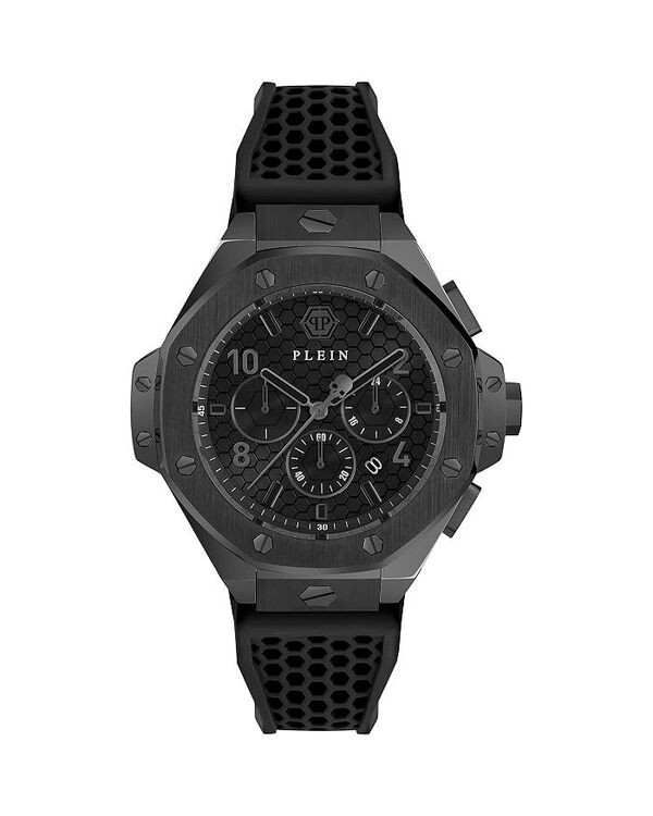 【送料無料】 フィリッププレイン レディース 腕時計 アクセサリー Plein Chrono Royal Chronograph 46mm Black