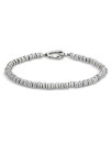 yz I[ZCc Y uXbgEoOEANbg ANZT[ Men's Beaded Flex Bracelet in Sterling Silver Silver