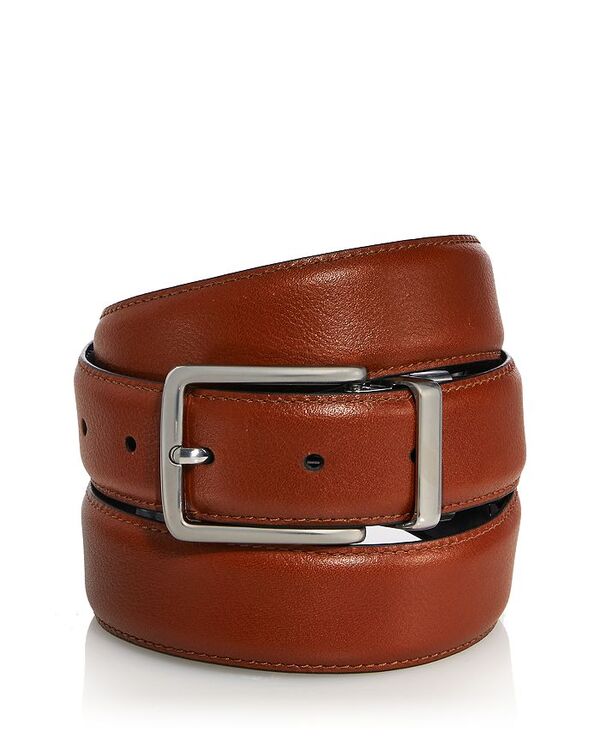 【送料無料】 コールハーン メンズ ベルト アクセサリー Men's Reversible Feather Edge Belt Brown/Navy