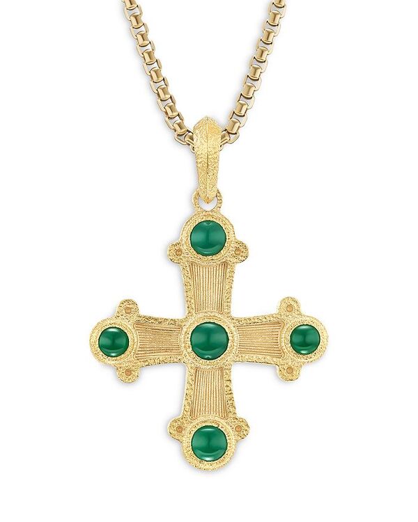 yz fCrbgE[} fB[X lbNXE`[J[Ey_ggbv ANZT[ Shipwreck Cross Amulet in 18K Yellow Gold with Emeralds Green/Gold