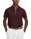 yz CX Y |Vc gbvX Floyd Textured Slim Fit Quarter Zip Polo Shirt Bordeaux