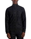 【送料無料】 カール ラガーフェルド メンズ ジャケット ブルゾン アウター Slim Fit Zip Front Plaid Track Jacket Black Gray