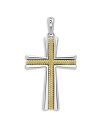 【送料無料】 ラゴス メンズ ネックレス・チョーカー・ペンダントトップ アクセサリー Men's 18K Yellow Gold & Sterling Silver Anthem Caviar Bead Cross Pendant - 100% Exclusive Gold/Silver