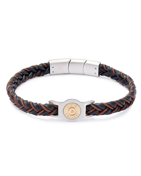 yz NAbv Y uXbgEoOEANbg ANZT[ Two Tone Braided Rope & Leather Bracelet Black