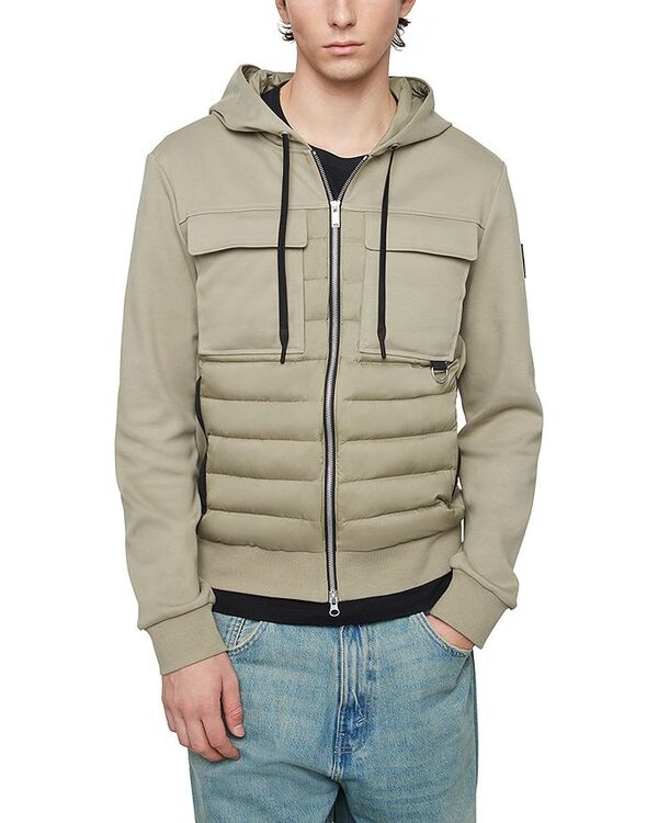 【送料無料】 ムースナックル メンズ ジャケット・ブルゾン アウター Explorer Slim Fit Air Zip Front Hooded Jacket Sage