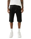 トゥルーレリジョン 【送料無料】 トゥルーレリジョン メンズ ハーフパンツ・ショーツ ボトムス Ricky Flap Denim Shorts in Rinse Black Rinse Black