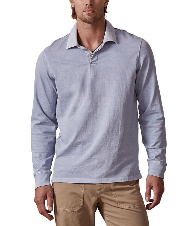 【送料無料】 ヴェルヴェットバイグラハムスペンサー メンズ ポロシャツ トップス Long Sleeve Cotton Polo Shirt Capri Blue