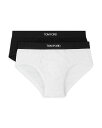 【送料無料】 トム・フォード メンズ ブリーフパンツ アンダーウェア Cotton Blend Briefs Set of 2 Black/White