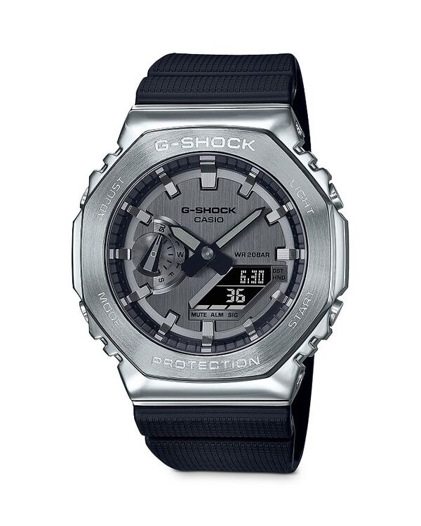 楽天ReVida 楽天市場店【送料無料】 ジーショック レディース 腕時計 アクセサリー GM2100-1A Octagonal Watch 49.3 x 44.4 x 11.8mm Silver/Black