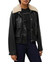 【送料無料】 フレンチコネクション レディース ジャケット・ブルゾン アウター Faux Leather Aviator Jacket Black