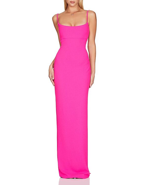 【送料無料】 ノーキー レディース ナイトウェア アンダーウェア Bailey Column Gown Neon Pink