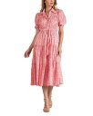 【送料無料】 エラン レディース ワンピース トップス Cotton Tiered Shirt Dress Pink Santa Fe