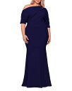 yz xbcBAhA_ fB[X s[X gbvX Plus One Shoulder Gown Navy