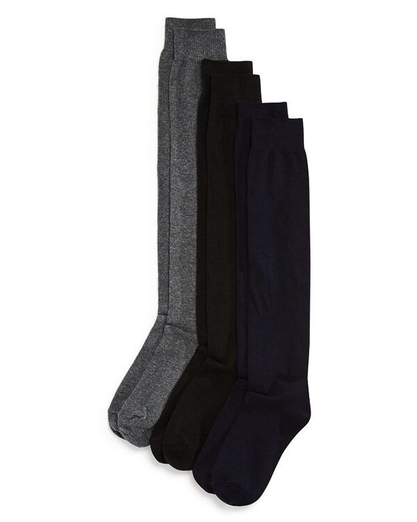 yz q[ fB[X C A_[EFA Flat Knit Knee Socks Set of 3 Graphite Heather Pack