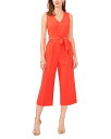 yz BXJ[g fB[X WvX[c gbvX Belted V Neck Jumpsuit Tulip Red