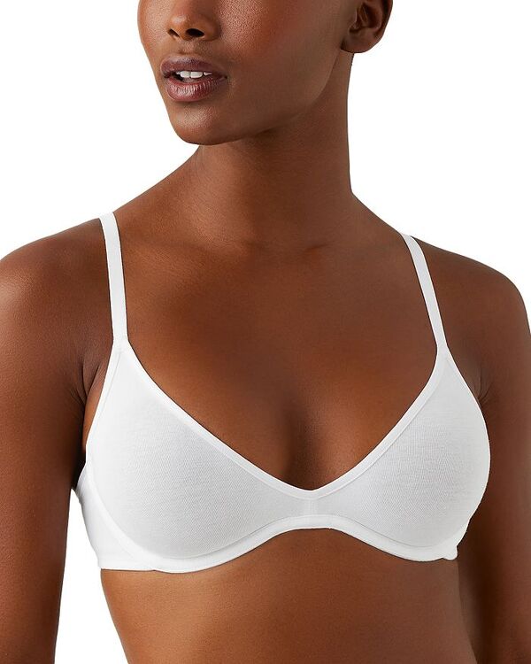 yz r[eveBbh fB[X TVc gbvX Cotton To A Tee Scoop Unlined Underwire Bra White