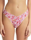 【送料無料】 ハンキーパンキー レディース パンツ アンダーウェア Original-Rise Printed Lace Thong Xoxo (Floral Print)