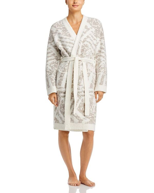  ベアフットドリームス レディース ナイトウェア アンダーウェア CozyChic Animal Stripes Robe - 100% Exclusive Pearl Sandstone