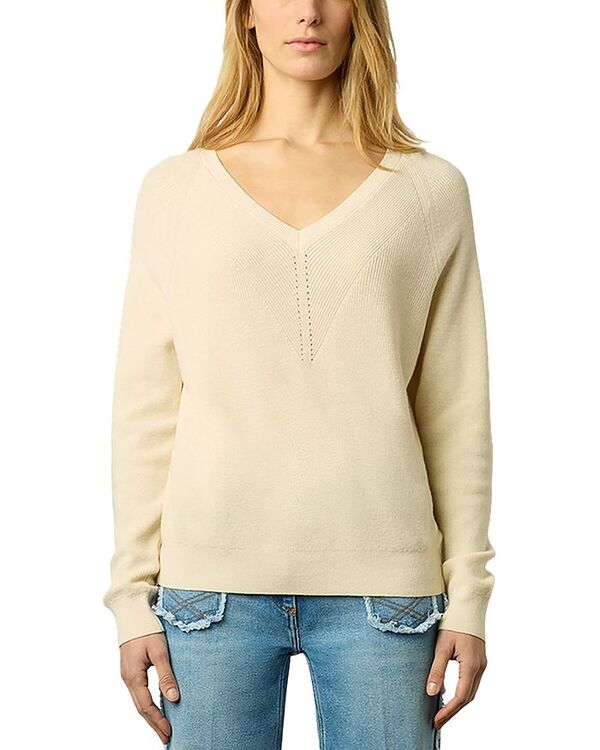 【送料無料】 ジェラルド・ダレル レディース ニット・セーター アウター Lorie V Neck Sweater Ecru