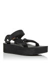 yz eo fB[X T_ V[Y Women's Flatform Universal Sandals Black