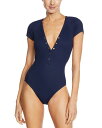 楽天ReVida 楽天市場店【送料無料】 ロビンピッコーネ レディース 上下セット 水着 Raglan Snap Front One Piece Swimsuit Navy