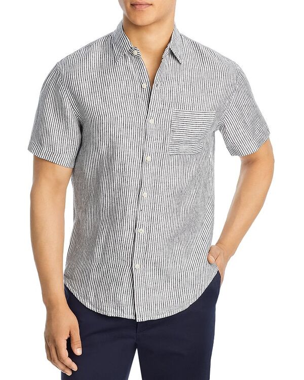 アレックスクレーン メンズ トップス シャツ レギュラーフィット リネン Alex Crane Ola Regular Fit Linen Shirt Lines