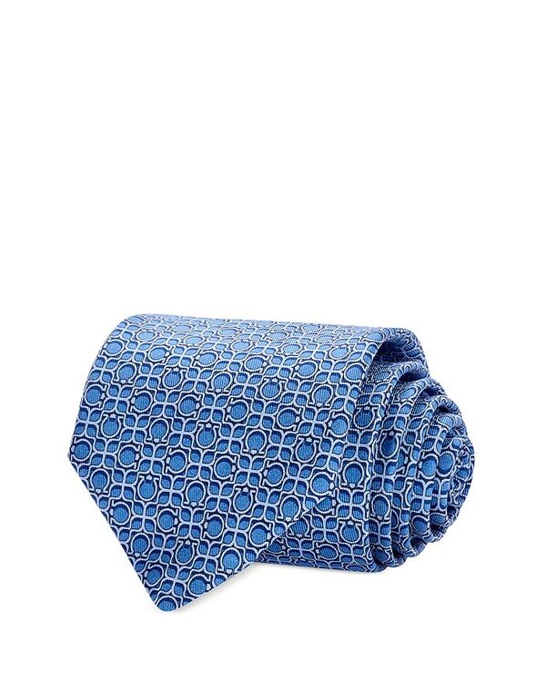 ̵ ե饬  ͥ ꡼ Gancini Link Print Silk Classic Tie Azzurro