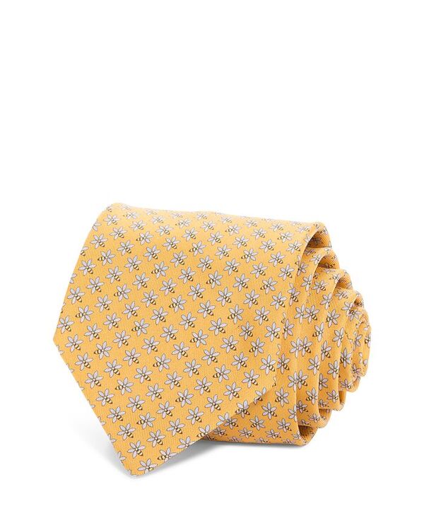 ̵ ե饬  ͥ ꡼ Bee Print Silk Classic Tie Giallo