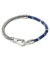 【送料無料】 ジョン・ハーディー レディース ブレスレット・バングル・アンクレット アクセサリー Sterling Silver Heishi Lapis Lazuli Beaded Flex Bracelet Blue/Silver