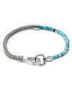 【送料無料】 ジョン・ハーディー レディース ブレスレット・バングル・アンクレット アクセサリー Sterling Silver Heishi Treated Turquoise Beaded Flex Bracelet Blue/Silver