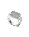 【送料無料】 ジョン・ハーディー メンズ リング アクセサリー Men's Silver ID Diamond Pave Cluster Ring Silver