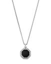 【送料無料】 ジョン・ハーディー メンズ ネックレス・チョーカー・ペンダントトップ アクセサリー Men's Sterling Silver Onyx Pend...