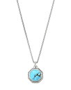 【送料無料】 ジョン・ハーディー メンズ ネックレス・チョーカー・ペンダントトップ アクセサリー Men's Sterling Silver Turquoise Pendant Necklace 22