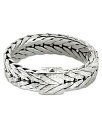 【送料無料】 ジョン・ハーディー メンズ ブレスレット・バングル・アンクレット アクセサリー Sterling Silver Men's Hammered Wide Flex Bracelet Silver