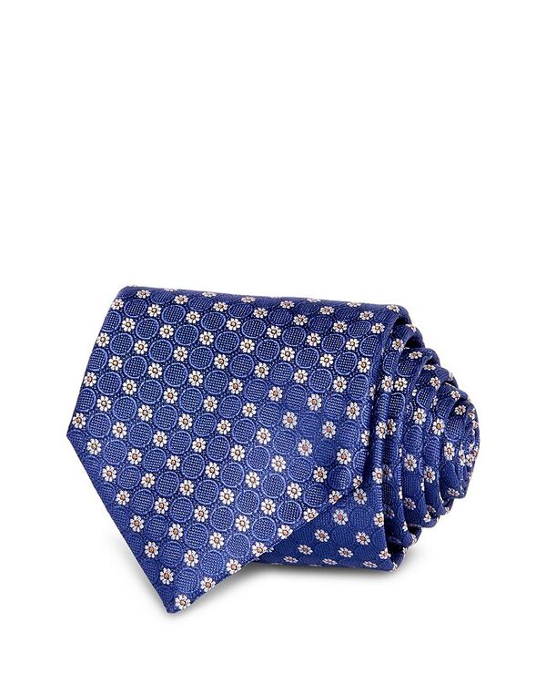 yz Ji[ Y lN^C ANZT[ Small Linked Medallion Silk Classic Tie Blue