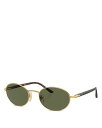 【送料無料】 ペルソル レディース サングラス・アイウェア アクセサリー Oval Sunglasses 55mm Gold/Green Polarized Solid