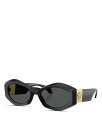 【送料無料】 ヴェルサーチ レディース サングラス・アイウェア アクセサリー Medusa Plaque Oval Sunglasses 54mm Black/...