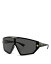 【送料無料】 ヴェルサーチ レディース サングラス・アイウェア アクセサリー Shield Sunglasses 147mm Black/Gray Solid