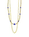  スターリングフォーエバー レディース ネックレス・チョーカー・ペンダントトップ アクセサリー Sybil Layered Necklace in 14K Gold Plated 14" Blue/Gold