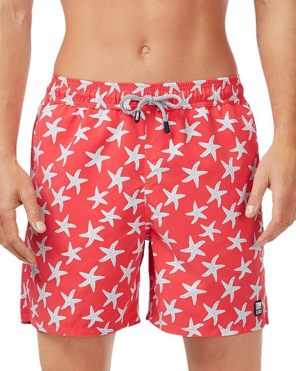 【送料無料】 トムアンドテディ メンズ ハーフパンツ・ショーツ 水着 Starfish Print Swim Trunks Rose/Blue