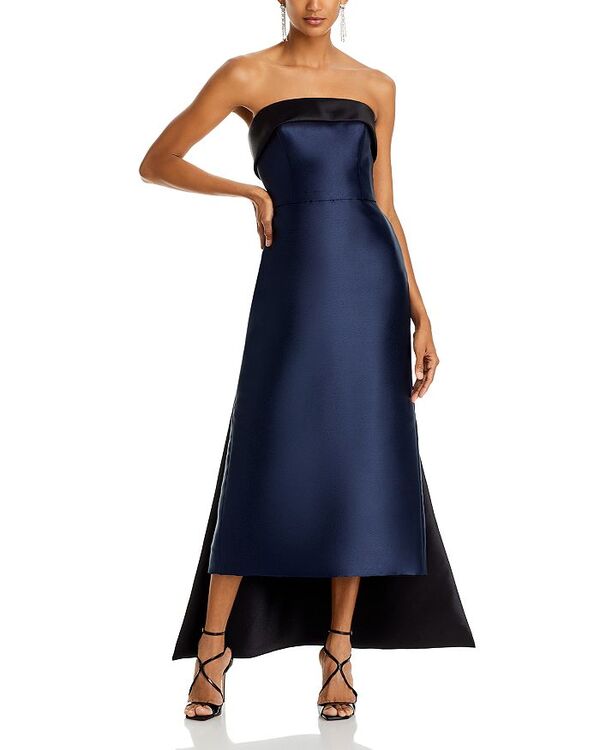  アムサール レディース ワンピース トップス Strapless Satin Gown Navy/Black