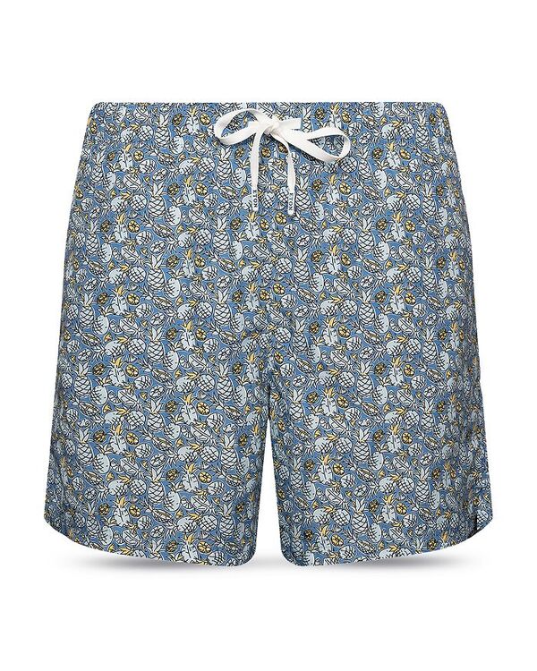 【送料無料】 エトン メンズ ハーフパンツ・ショーツ 水着 Printed Drawstring 5" Swim Trunks Blue