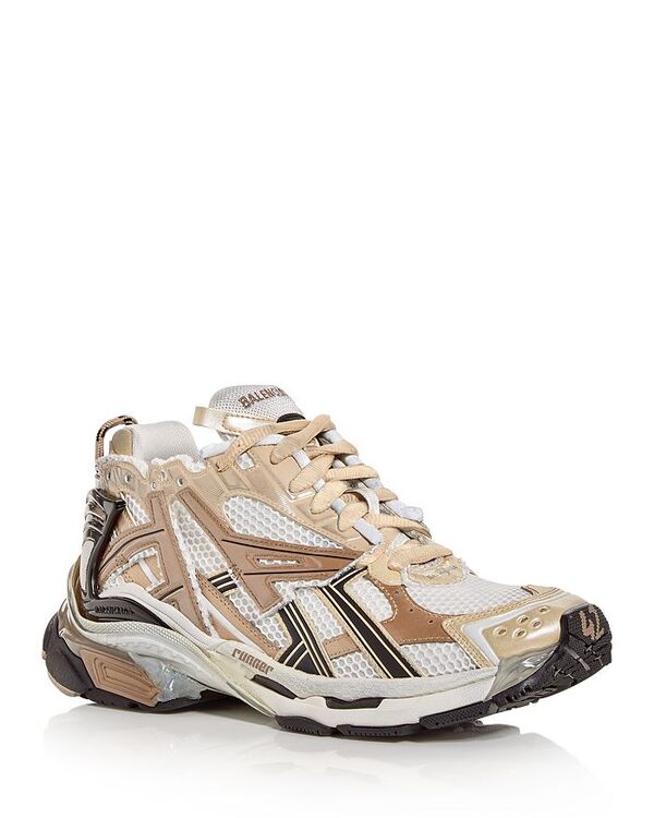 バレンシアガ メンズ シューズ スニーカー Balenciaga Men's Runner Low Top Sneakers Beige Multi ベージュ