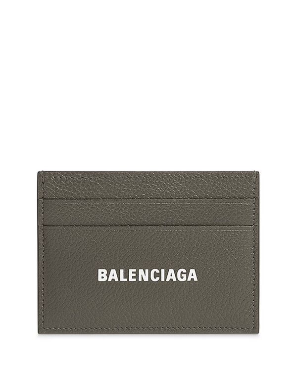 バレンシアガ 財布（レディース） 【送料無料】 バレンシアガ レディース 財布 アクセサリー Leather Card Case Khaki/White