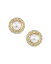 ̵ ǥӥåȡ桼ޥ ǥ ԥ ꡼ 18K Yellow Gold Pearl South Sea White Pearl & Diamond Halo Button Stud Earrings White/Gold