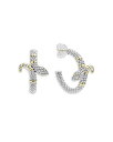 【送料無料】 ラゴス レディース ピアス・イヤリング アクセサリー 18K Yellow Gold & Sterling Silver Rare Wonders Caviar Bead Snake Hoop Earrings Silver/Gold