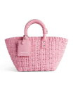 ハンドバッグ 【送料無料】 バレンシアガ レディース ハンドバッグ バッグ Bistro Mini Basket with Strap In Sponge Fabric Pink